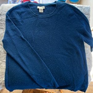 Adrienne Vittadini dark blue cashmere sweater